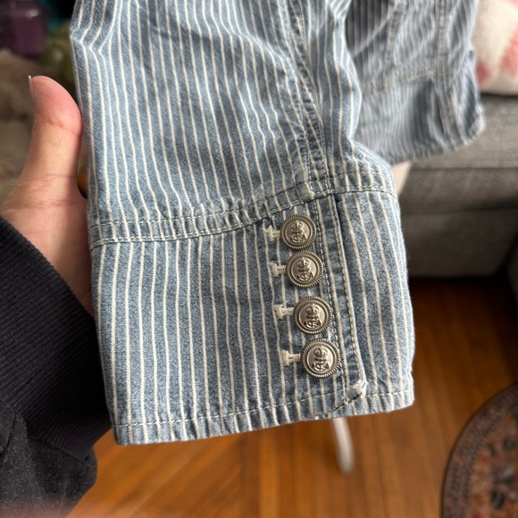 Ralph Lauren Blue Striped Utility Jacket - Picture 5 of 6